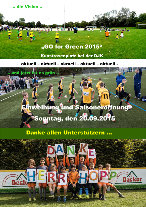 Einweihung des neuen Kunstrasen